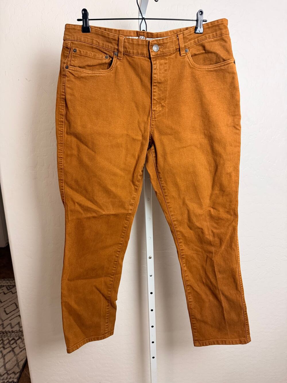 Route 66 Modern Straight Pants Mens 36x30 Brown Stretch Cotton Blend Jeans